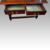 19thc oak side table drawers open