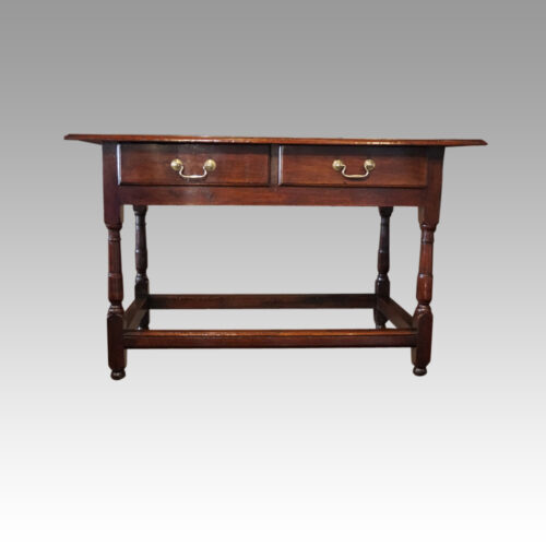 19thc oak side table front