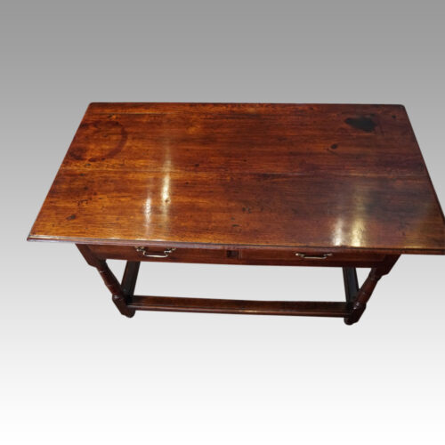 19thc oak side table top down
