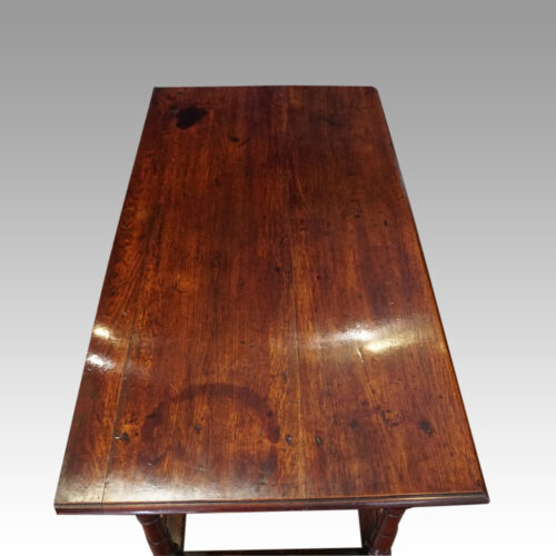 19thc oak side table top view
