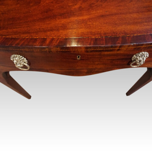 George III mahogany bow sideboard banding