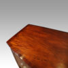 George III mahogany bow sideboard end top detail