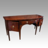 George III mahogany bow sideboard interior