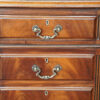 George V mahogany pedestal desk drawers detail