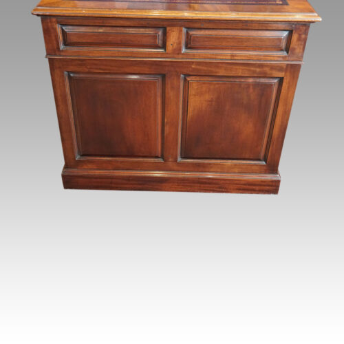 George V mahogany pedestal desk end