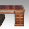 George V mahogany pedestal desk end pedestal