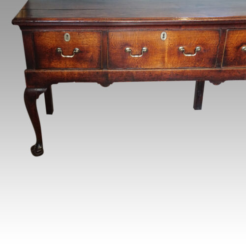 Georgian oak long dresser base drawers