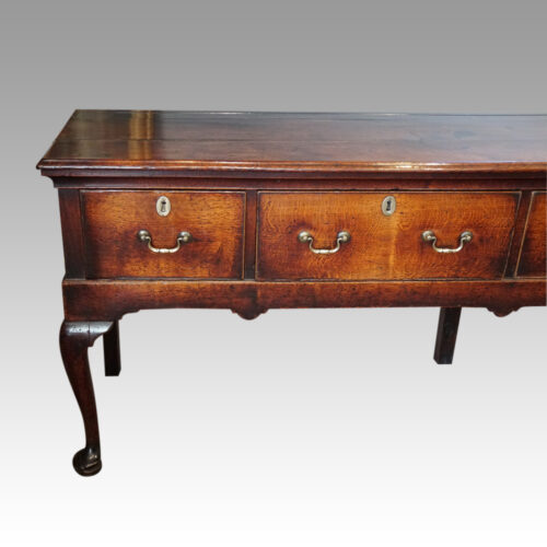 Georgian oak long dresser base end drawers