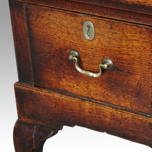 Georgian oak long dresser base handle detail