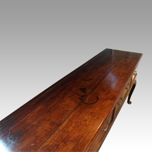 Georgian oak long dresser base top