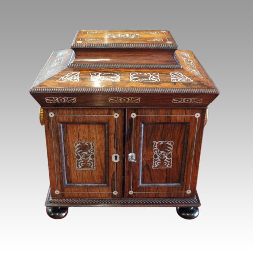 Regency rosewood sewing cabinet