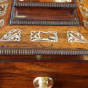 Regency rosewood sewing cabinet inlay detail