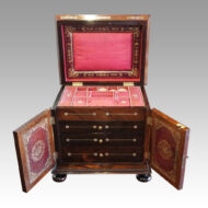 Regency rosewood sewing cabinet