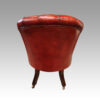 Victorian leather button back chair rear