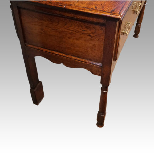 George III oak dresser base end