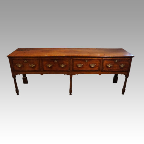 George III oak dresser base front view