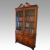 George V mahogany library bookcase at angle