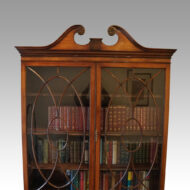 George V mahogany library bookcase glazed top