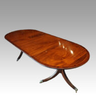 George V mahogany pillar dining table angle