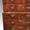 Georgian walnut chest on chest front detail