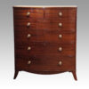 Pair of Georgian bow chests of drawers front