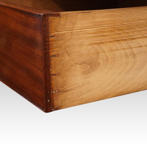 Pair of Georgian bow chests of drawers linings