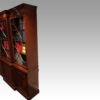Set of 4 Victorian walnut dining chairs George V mahogany breakfont bookcase end view