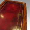 Victorian mahogany pedestal desk leather detail