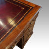 Victorian mahogany pedestal desk tooling