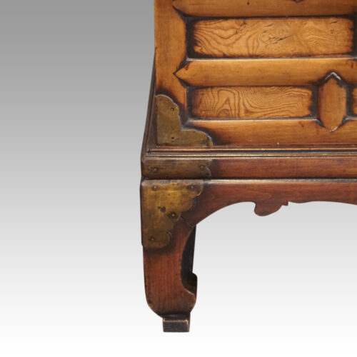 Antique Korean Burr Elm cabinet foot