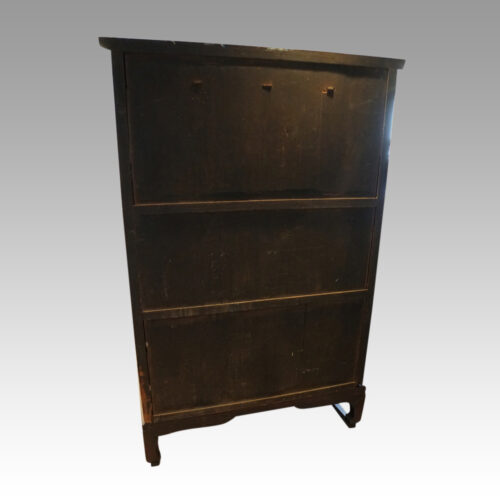 Antique Korean Burr Elm cabinet rear