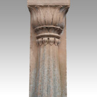 Antique half sandstone column top