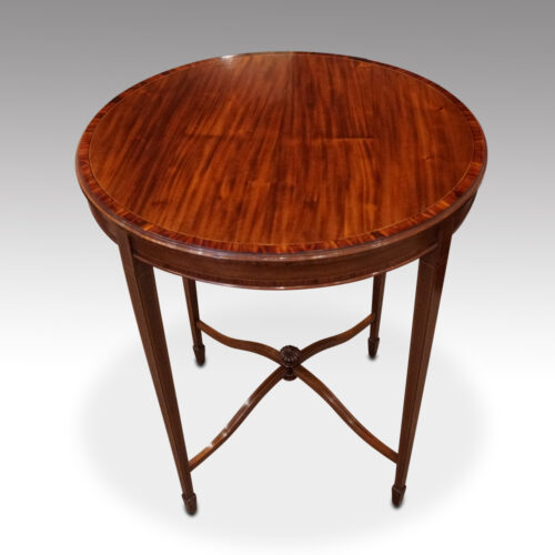 Edwardian inlaid mahogany occasional table