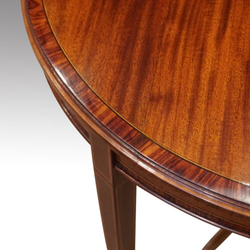 Edwardian inlaid mahogany occasional table banding
