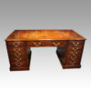 Edwardian mahogany large pedestal desk