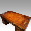 Edwardian mahogany large pedestal desk leather writing surface