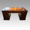 Edwardian mahogany large pedestal desk rear