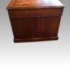 Edwardian mahogany large pedestal desk side