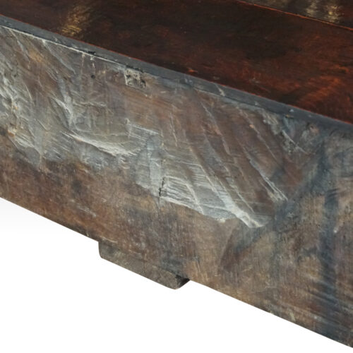 George III country oak dresser base back detail