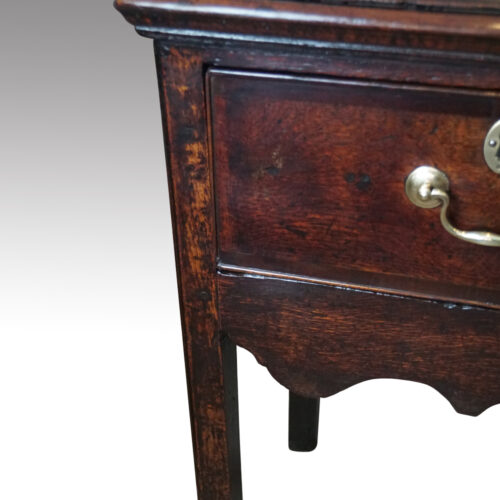 George III country oak dresser base drawer front