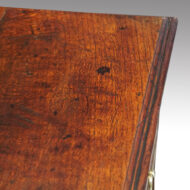 George III country oak dresser base top detail