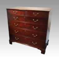 George III mahogany chest angle