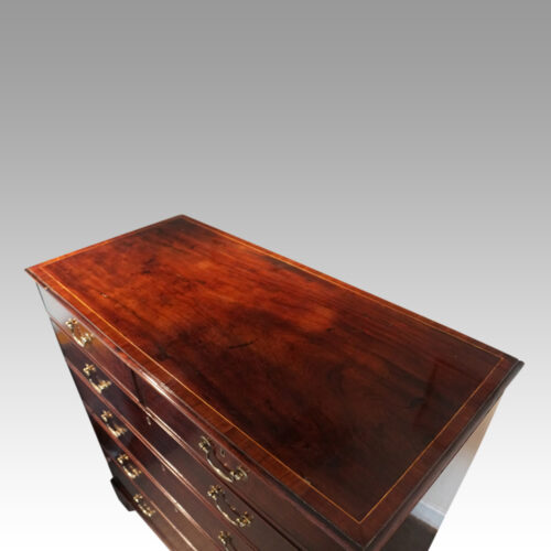 George III mahogany chest top