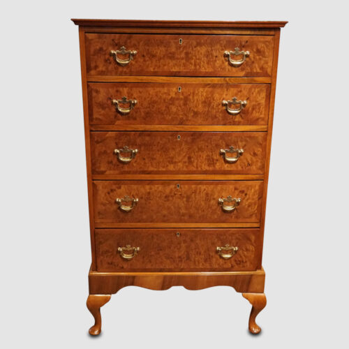 George V walnut chest of drawers