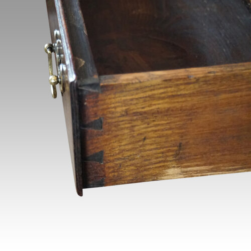 Georgian oak potboard dresser base drawer lining