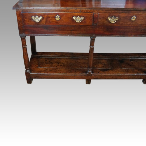 Georgian oak potboard dresser base drawers