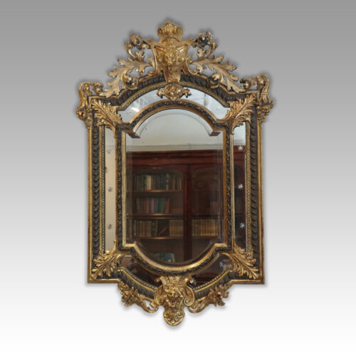 Large gilt cushion mirror detail