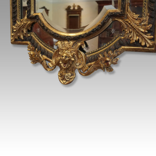 Large gilt cushion mirror detail gilt