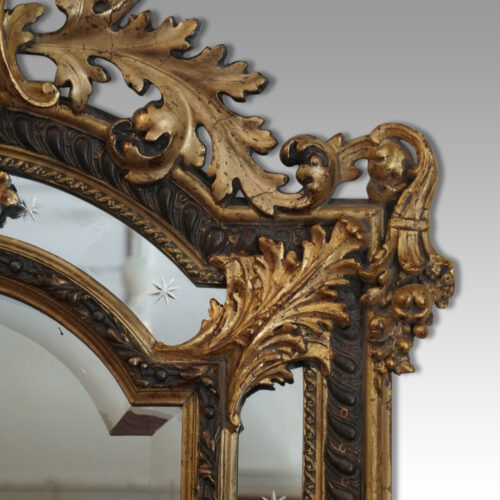 Large gilt cushion mirror shoulder