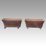Pair of Georgian style flower troughs